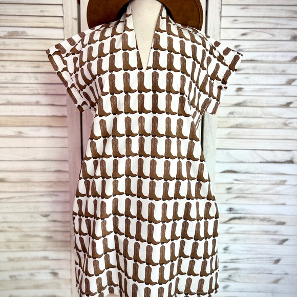 Cowboy Boots 100% Cotton Dress - Picture 2 of 5